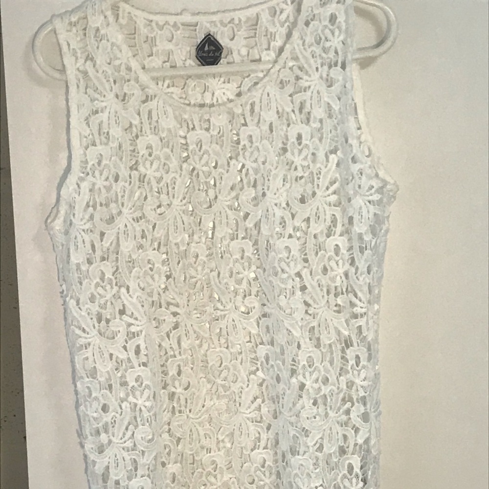 Lace top, heavy cotton lace